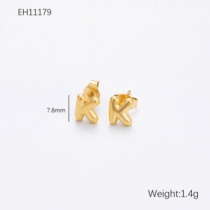 Women's Alphabet Letter Stainless Steel Gold-plated High-grade Affordable Luxury Earrings