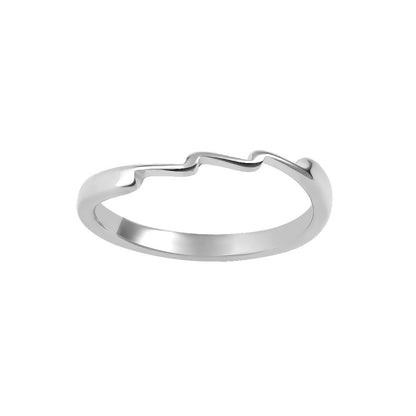 Women's & Men's Fashion Couple Simple Design Hollow Stainless Rings