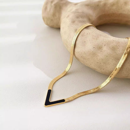 Women's & Men's Bones Chain Cold Simple Temperament V-shaped Necklaces