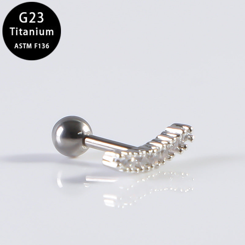 Ear Rivet Bone Pin Accessories Titanium Internal Thread Earrings