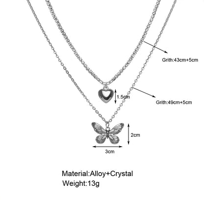 Full Diamond Box Chain Love Creative Necklaces