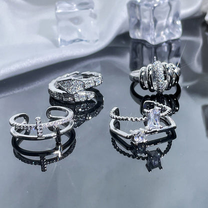 Zircon Temperament Open Cold Style Affordable Rings