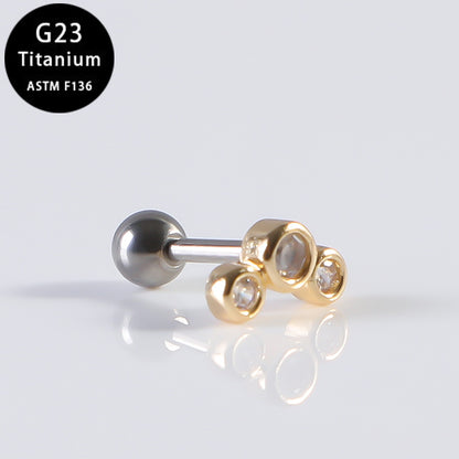 Ear Rivet Bone Pin Accessories Titanium Internal Thread Earrings