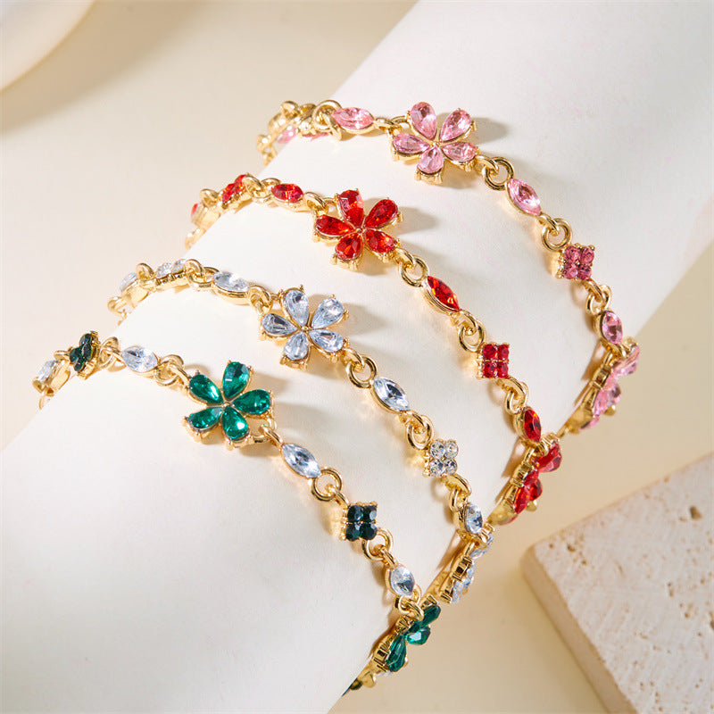 Women's Small Flower For Niche Design Light Bracelets