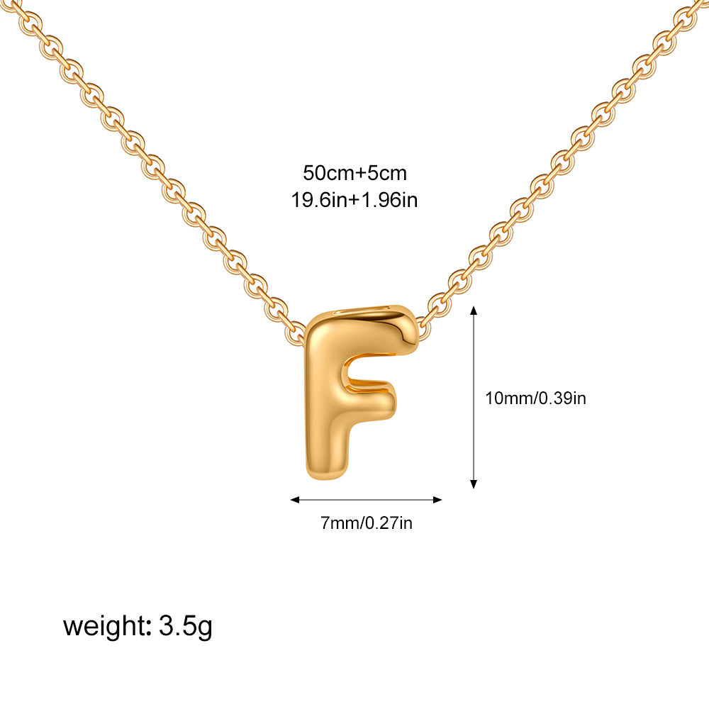 English Letter Simple High-grade Stainless Steel Necklaces