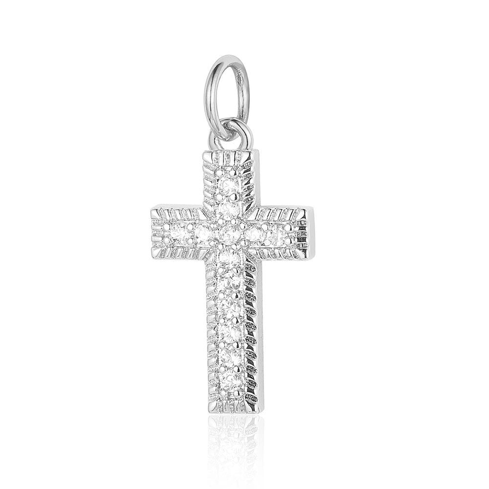 Virgin Angel Copper Zircon Cross Ornament Pendants