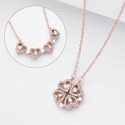 Women's Style For Heart-to-heart Open Close Clover Pendants