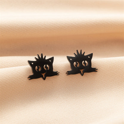 Fashion Small Ear Female Cute Stainless Steel Animal Pet Earrings