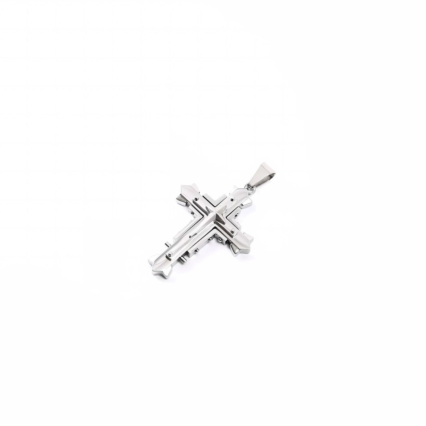 Men's Titanium Steel Jewelry Stainless Cross Shelf Pendants