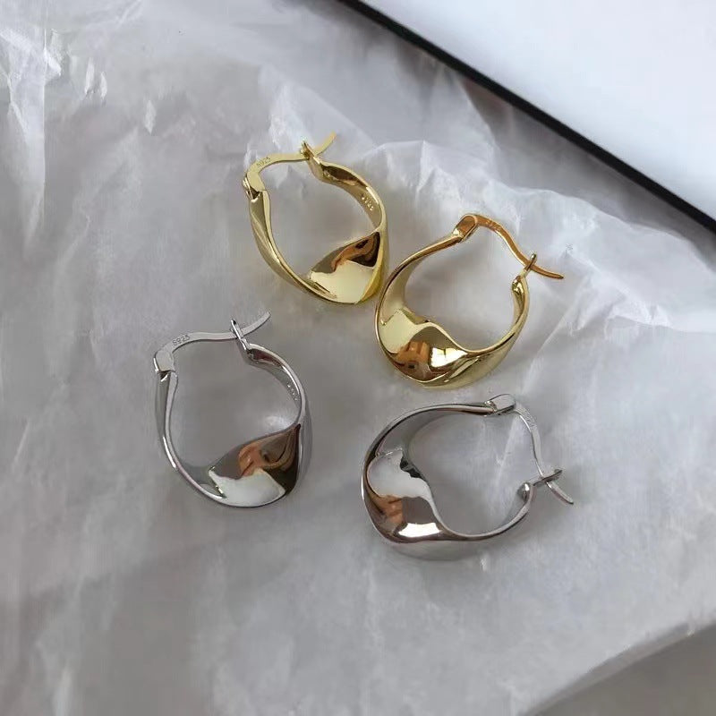 Geometric Ear Clip Fashion High-grade Metal Earrings