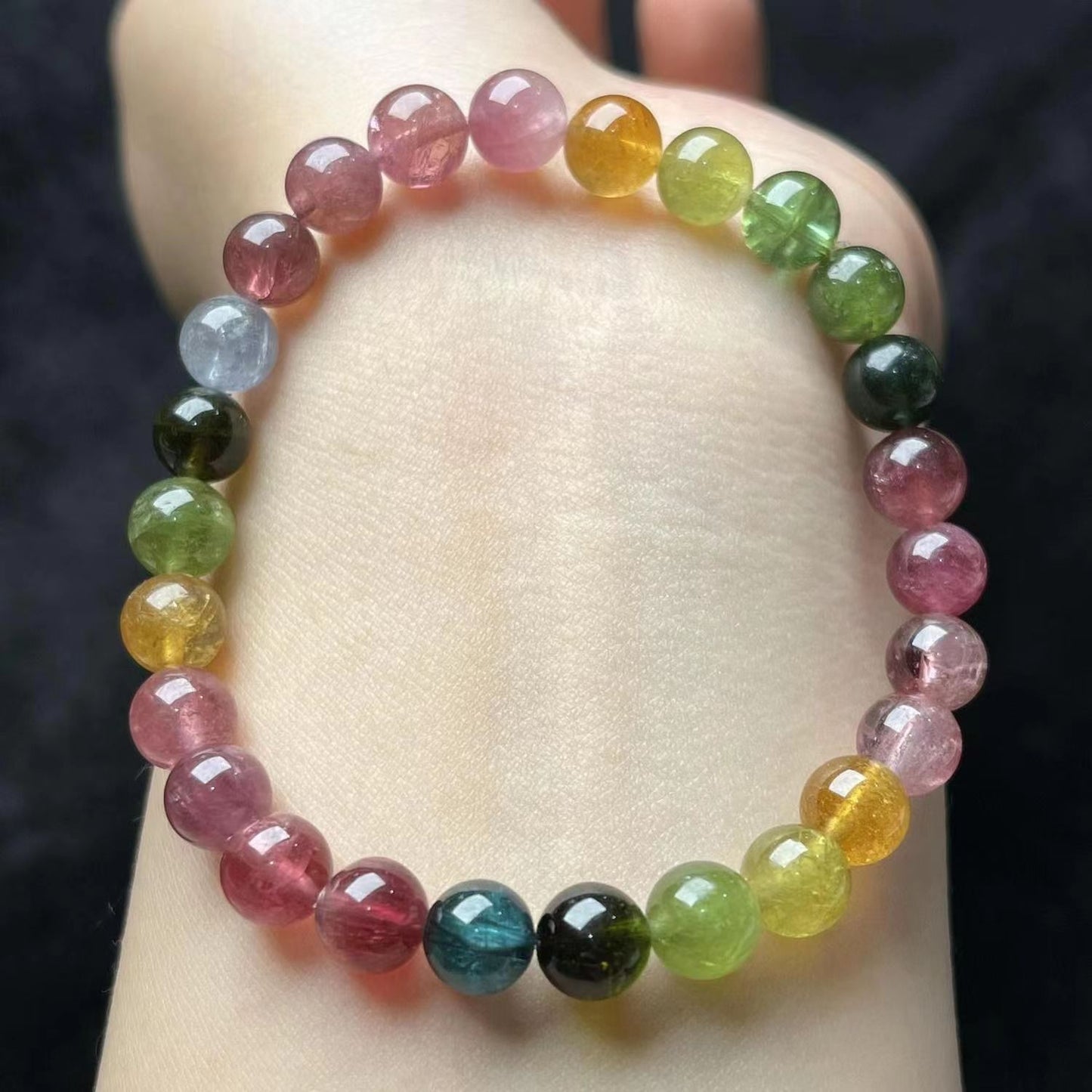 Style Chinese Color Tourmaline Jade Design Bracelets