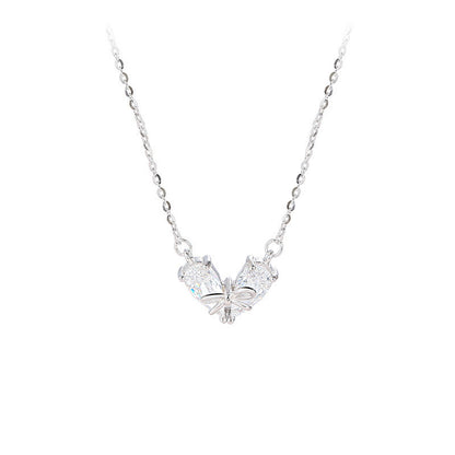 Women's Luxury Minority Summer Titanium Steel Three-dimensional Bow Necklaces