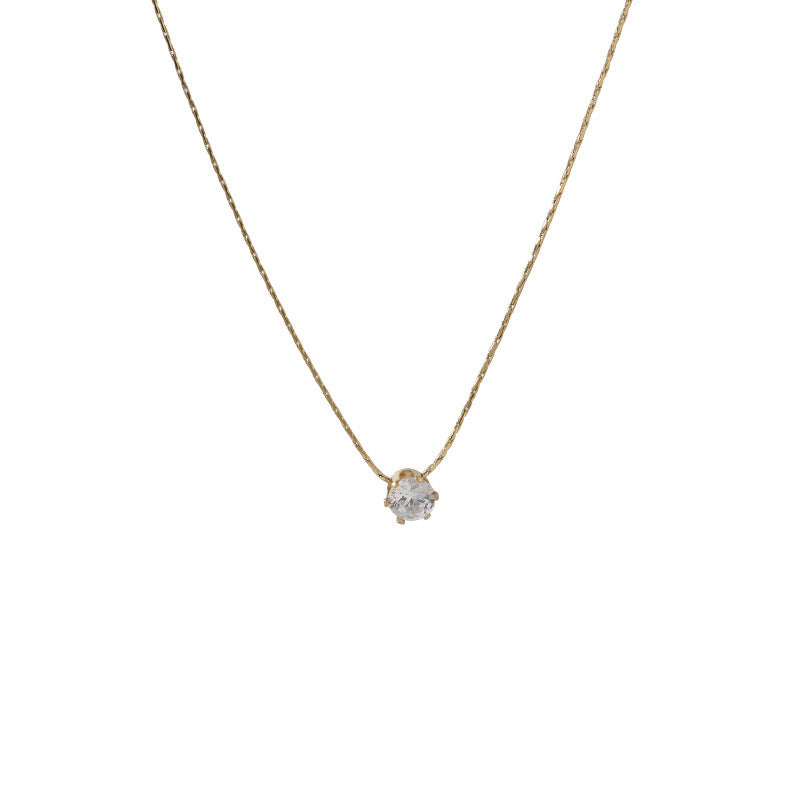 Design Gold High-grade White Diamond Female Necklaces