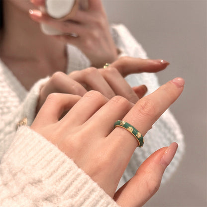 Glazed Butterfly Female Western Style Design High Sense Unique Rings