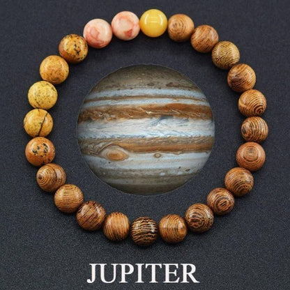 Men's Nine Planets Natural Stone Sun Saturn Bracelets