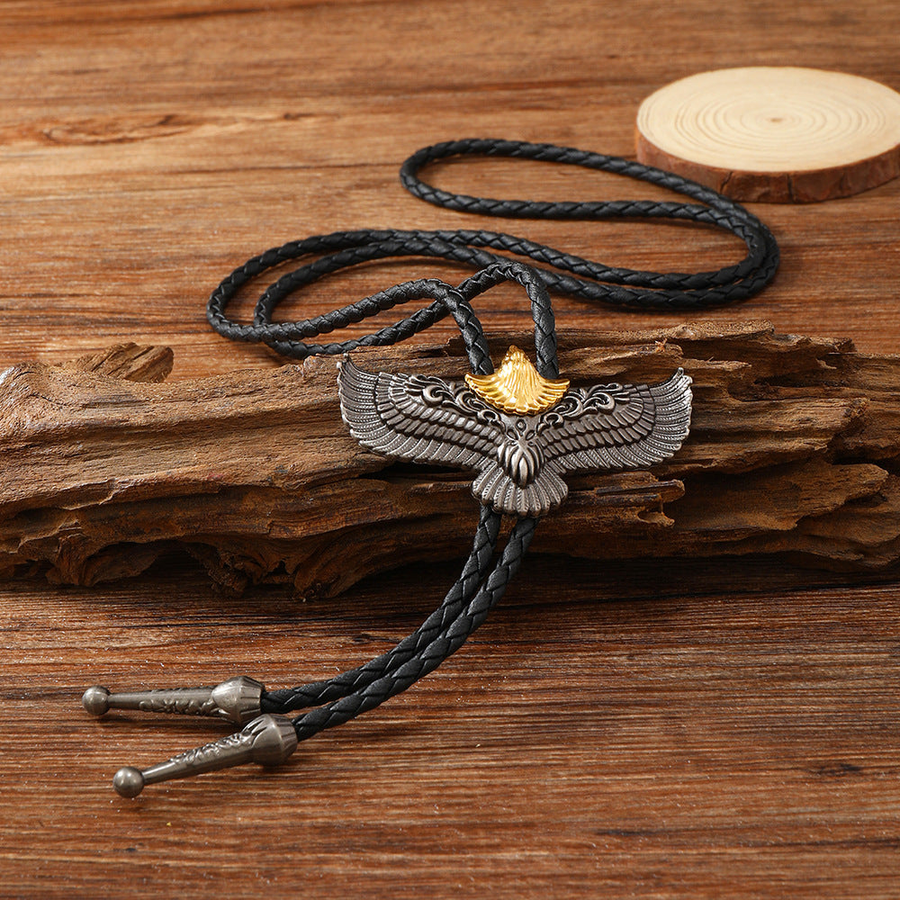 Men's Trendy Retro Flying Eagle Bolo Tie Pendants