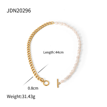 Ding Ornament Stainless Steel Pearl High-grade Clavicle Chain Necklaces