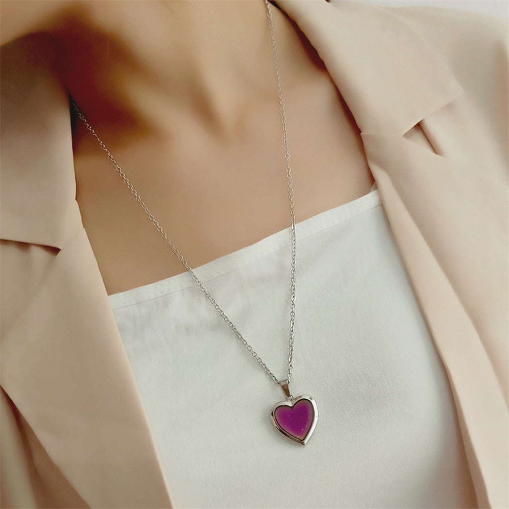 Women's Affordable Luxury Fashion Heart-shaped Stainless Steel Necklaces