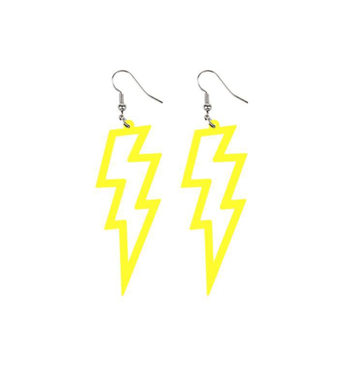 Women's Acrylic Hollow Lightning Ear Simple Stylish Earrings