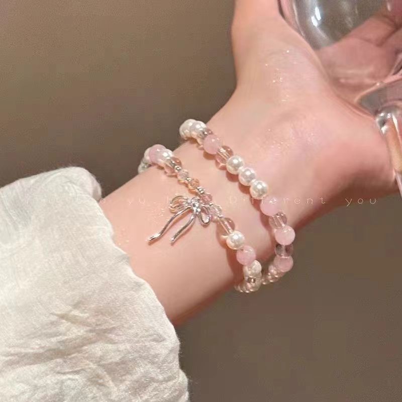 Peach Butterfly Beaded Girlfriends Niche Super Fairy Bracelets