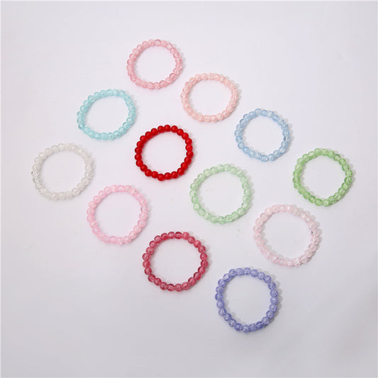 Style Graceful Cute Solid Color Crystal Bracelets