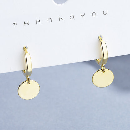 Women's Sterling Sier Design Simple Ear Clip Earrings