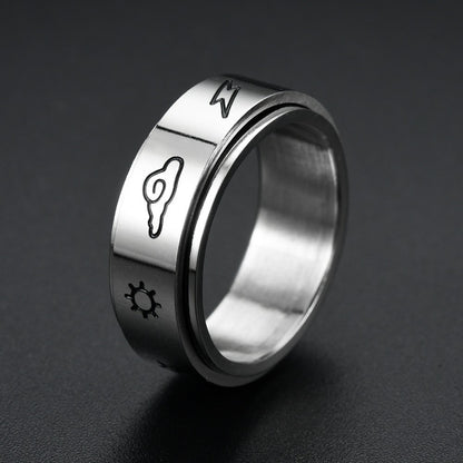 Men's Steel Rotatable Open Beer Bottle Chain Rings