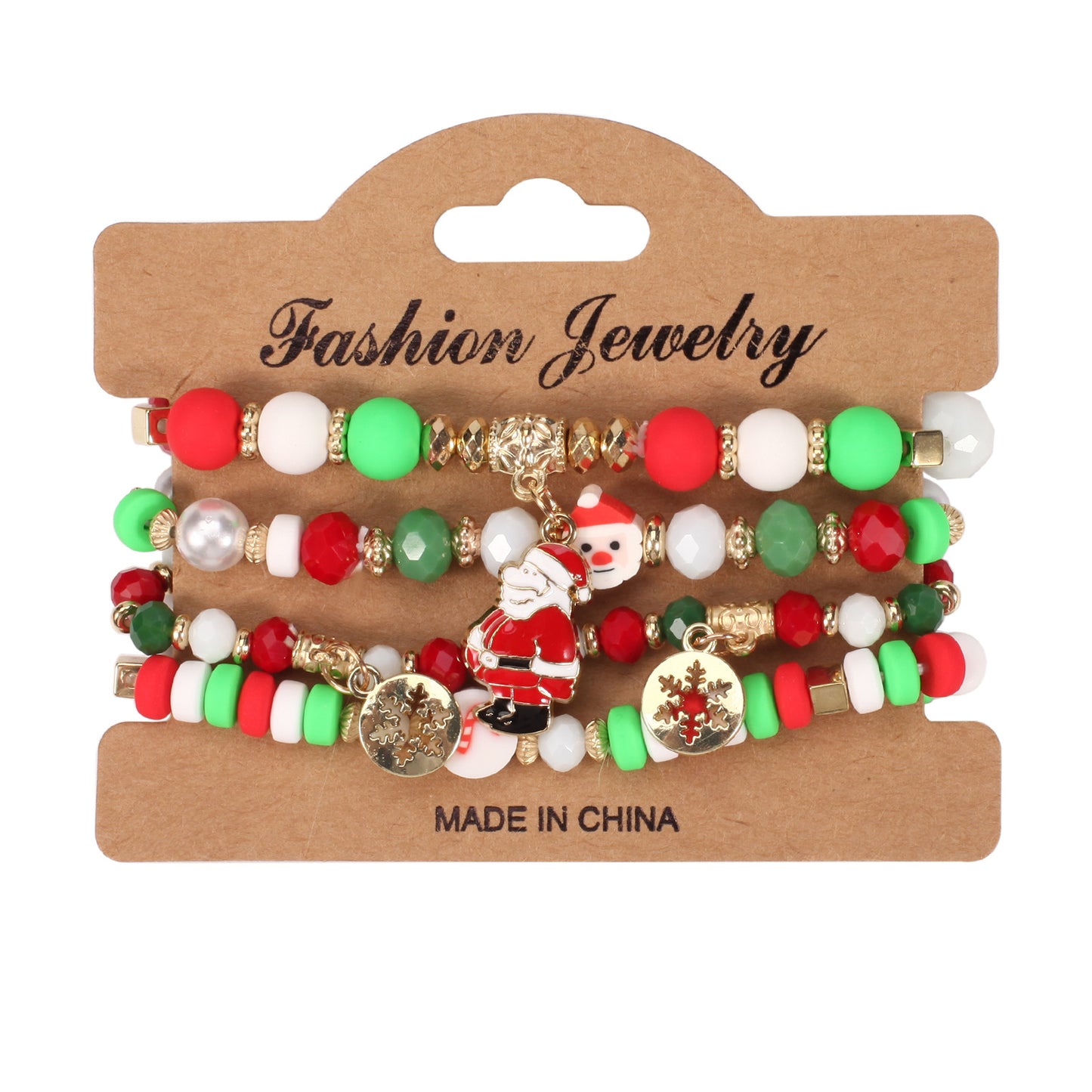 String Beads Snowman Tree Old Man Bracelets