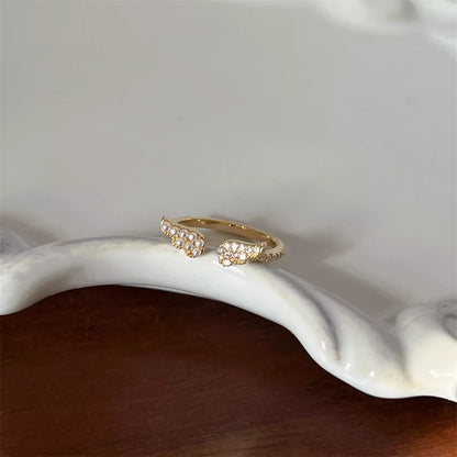 Glazed Butterfly Female Western Style Design High Sense Unique Rings