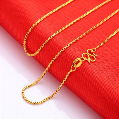 Women's Water Wave Box Hemp Flowers Clavicle Necklaces