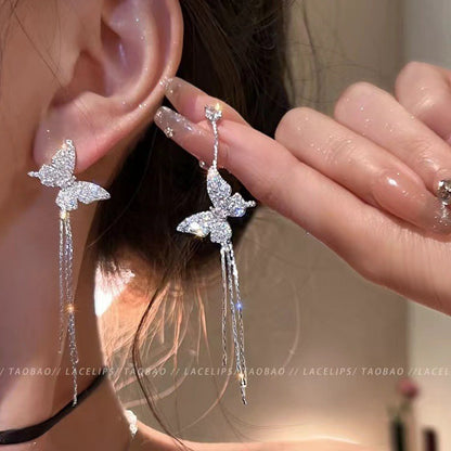 Women's Sier Needle Fresh Flower For Trendy Earrings