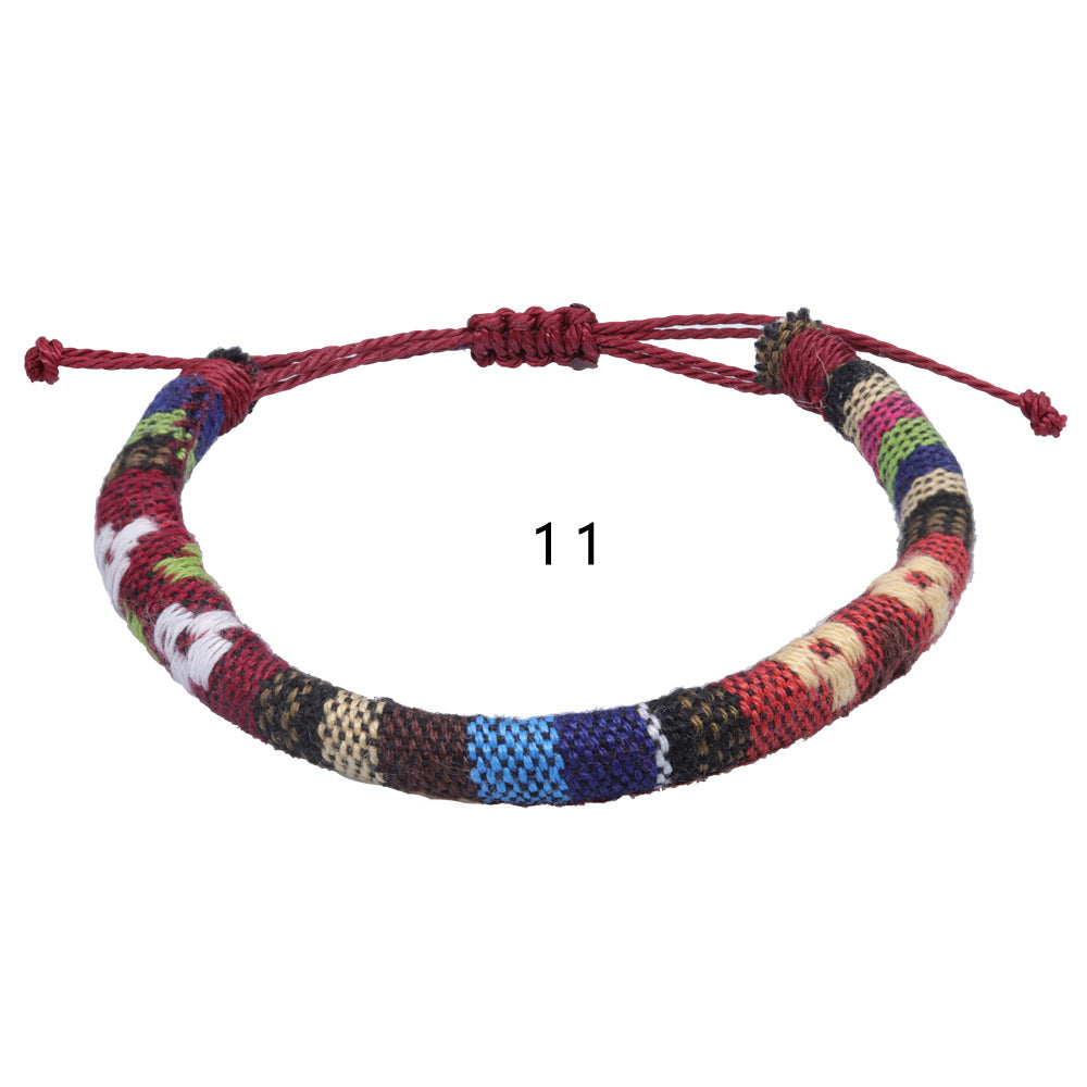 Style Hand Weaving Blue Little Colorful Surfing Bracelets