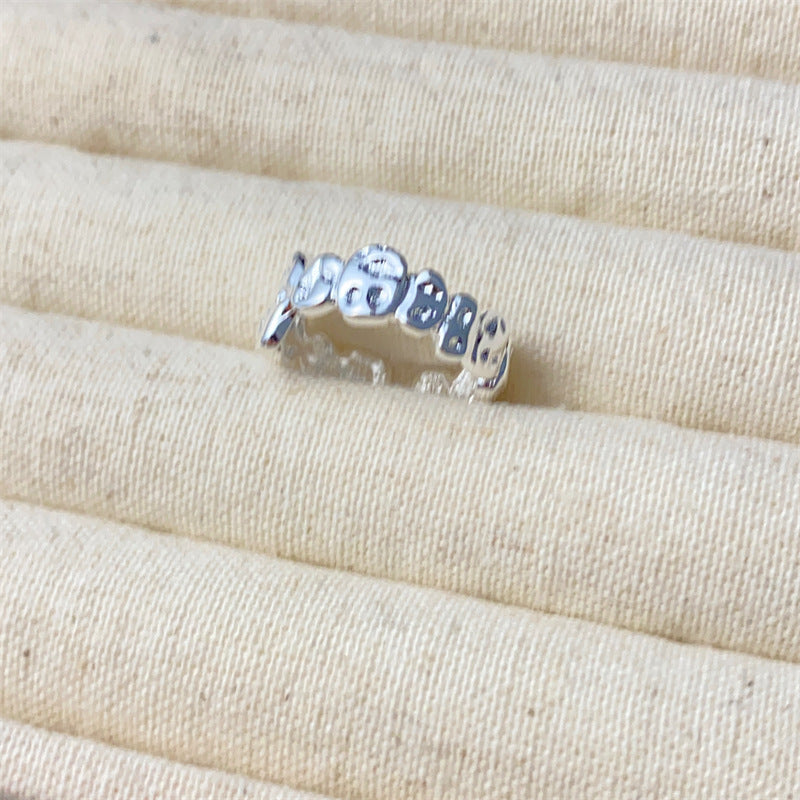 Women's Simple Sterling Sier Special Interest Light Rings