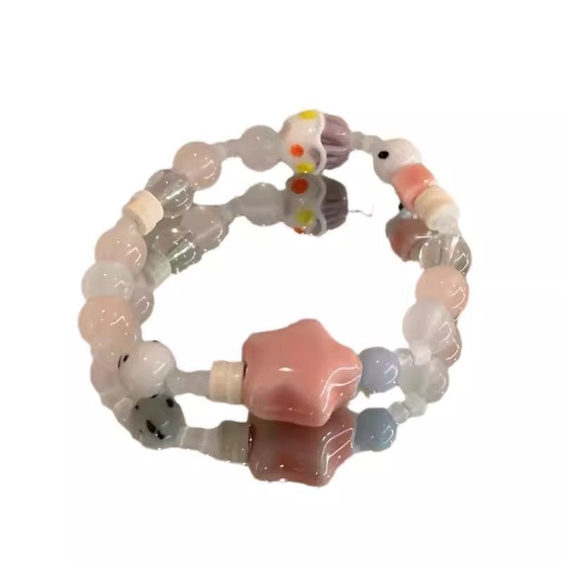 Lovely Macaron Colored Series Ceramic Beaded Bracelets