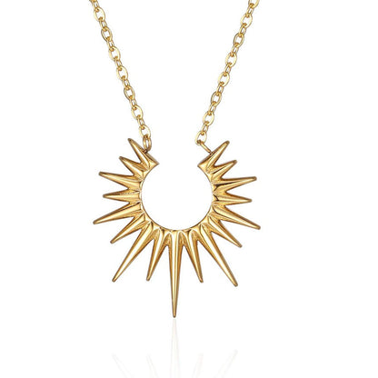 Women's & Men's Sunflower Retro With Opening Clavicle Chain Design High-grade Necklaces