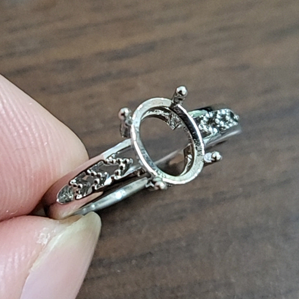 Frame Open Mouth Autumn Copper Alloy Electroplating Sier Rings