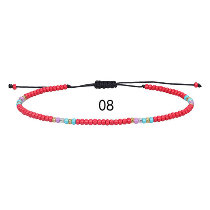 Colorful Bead Braided Anklet Summer Beach Bracelets