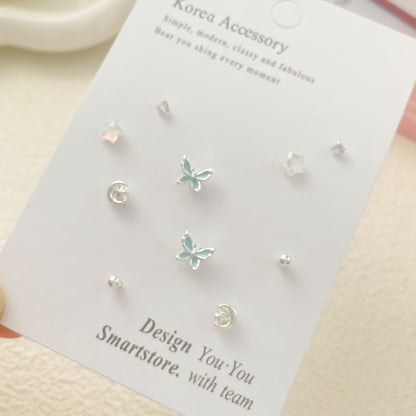 Fresh Sterling Sier Needle Earings Set Earrings