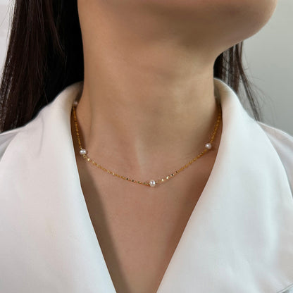 Women's Baroque Pearl Lip Chain Summer High-grade Necklaces