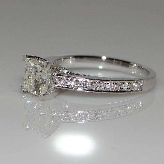 Women's Square Diamond Princess Artificial Wedding Simple Rings