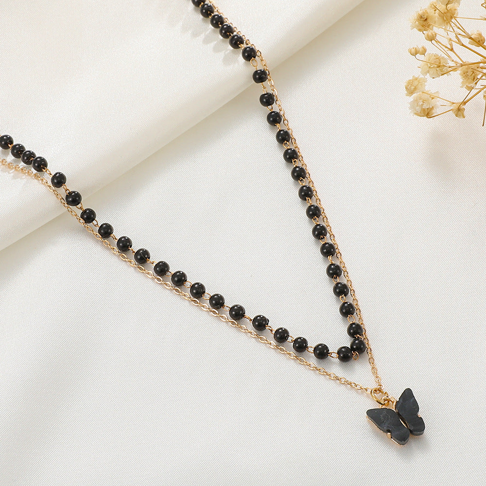 Gothic Dark Butterfly Retro Minority Design Necklaces