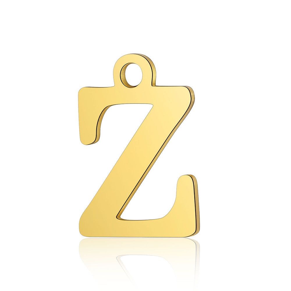 Titanium Steel Letter Gold Capital English Pendants