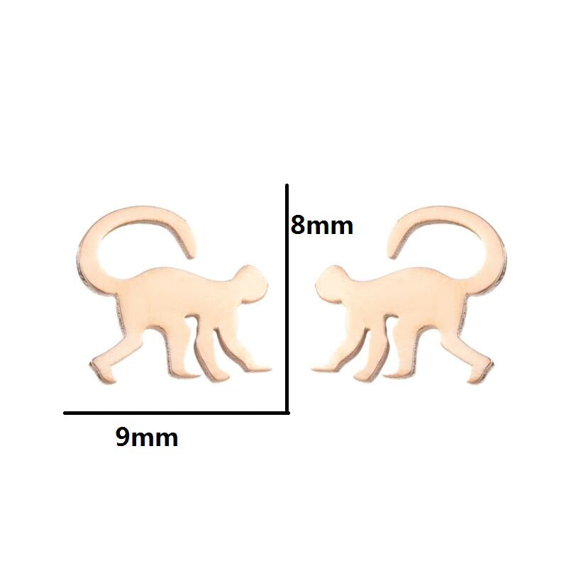 Women's Minority Fashion Stainless Steel Cute Squirrel Earrings