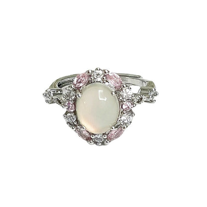 Women's Chalcedony Light Luxury Full Rhinestone Zircon Rings