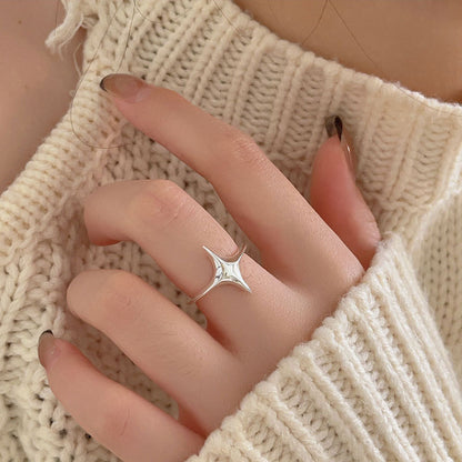 Fan Korean Jewelry Sterling Sier Star Personality Rings