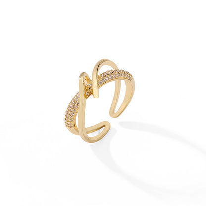 Women's Light Luxury Style Fashion Personality Geometry Design Rings