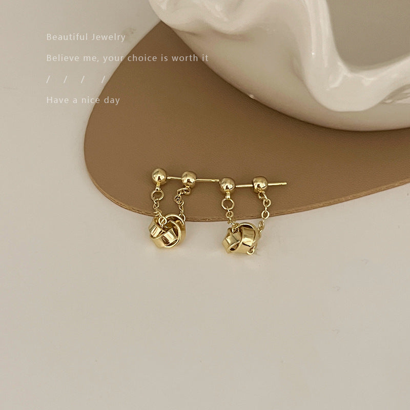 Metal Retro Geometric Ear Cold Water Earrings