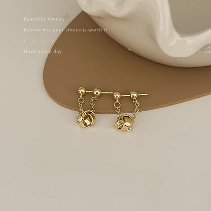 Metal Retro Geometric Ear Cold Water Earrings