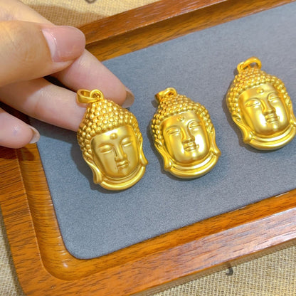 Women's & Men's Fashion Chinese Style Gold Shop Buddha Head Pendants