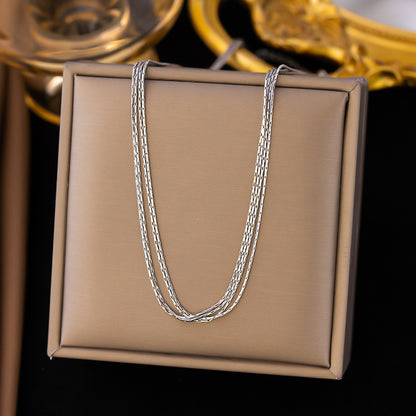 With Niche Advanced Gold-plated Double Layer Necklaces